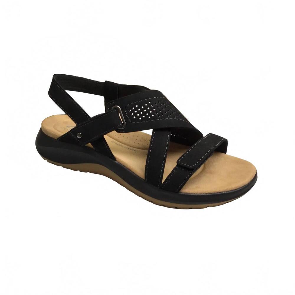 NEW CLARKS women's maelynn gem sandals in black
